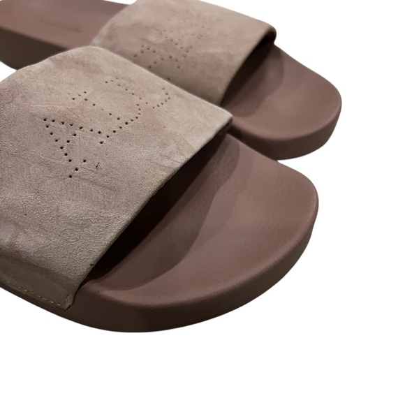 All Saints Karli Taupe Slides Sandals - Picture 5 of 11